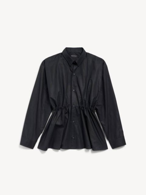 BALENCIAGA Women's Hourglass Shirt Dress in Black