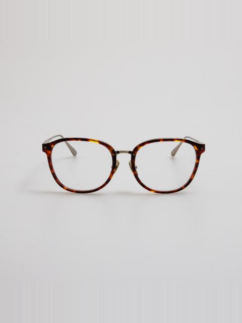 LINDA FARROW Park Optical in Caramel Dark Tortoiseshell