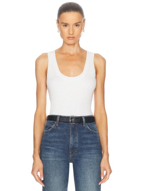 Enza Costa Cashmere Cotton Pointelle Knit Tank Top