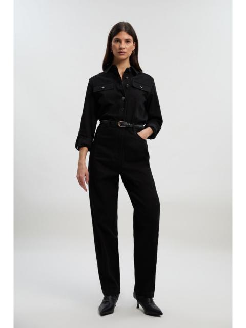 KAREN MILLEN Denim Boiler Jumpsuit