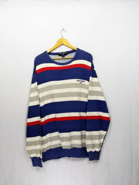 Other Designers Polo Ralph Lauren - L FITS XL POLO SPORT COLOR STRIPE SWEATSHIRT