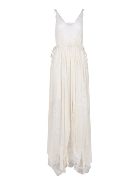 HEIRLOME Josephine Silk-Blend Maxi Dress ivory