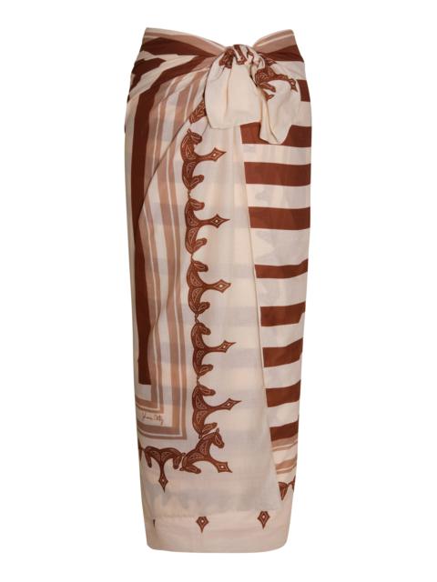 Johanna Ortiz Infinity Palm Cotton Pareo brown