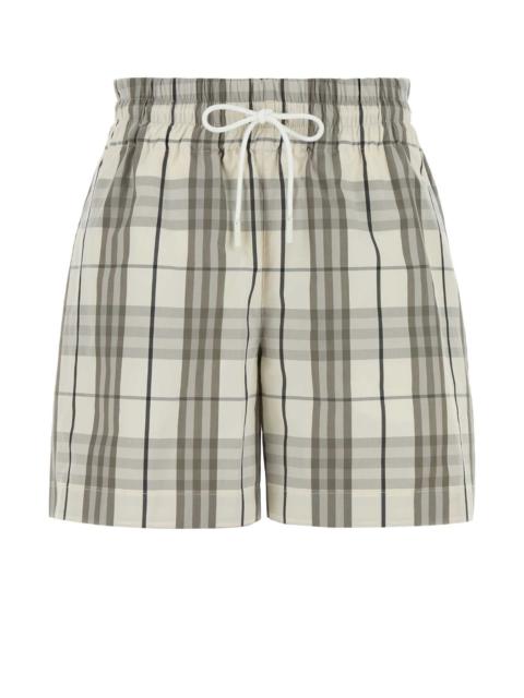 Burberry Women Embroidered Poplin Shorts