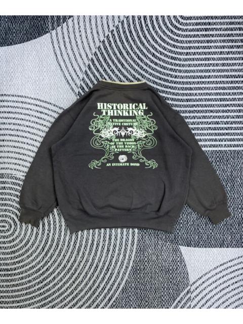 Other Designers Japanese Brand - Historical Thinking Dragonfly Back Hit Print LSweatshirt