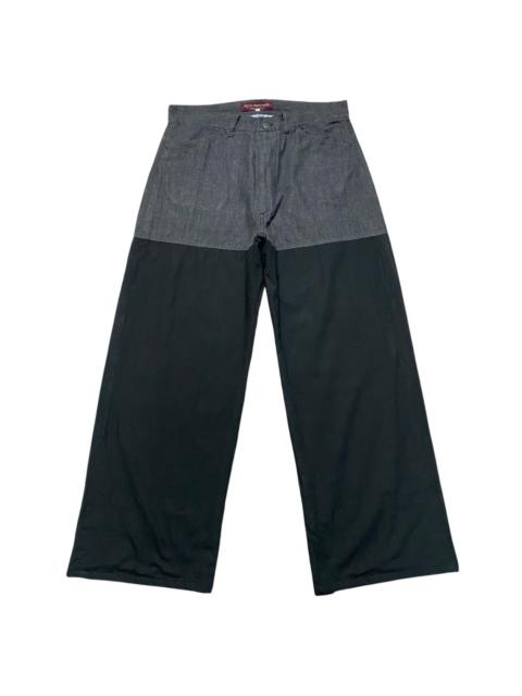 Other Designers KEITAMARUYAMA - Kieta Maruyama Denim Hybrid Wide Leg Baggy Pants