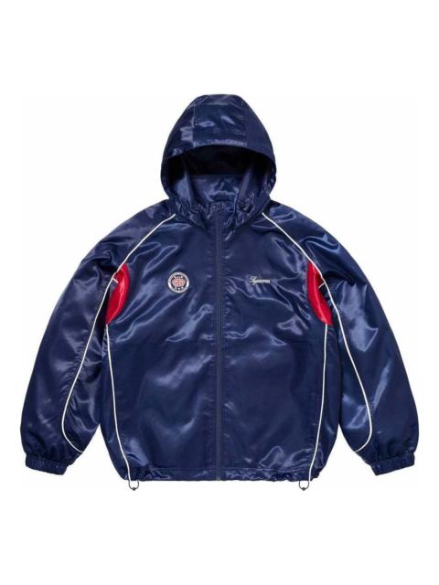 Supreme Satin Hooded Track Jacket 'Navy' SUP-SS24-022