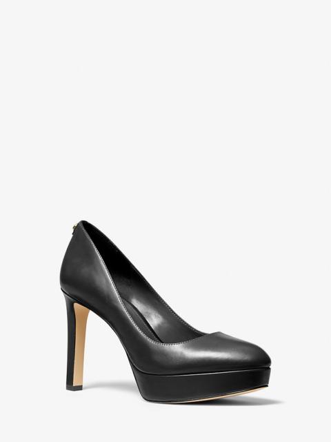 MICHAEL KORS Chantal Leather Platform Pump