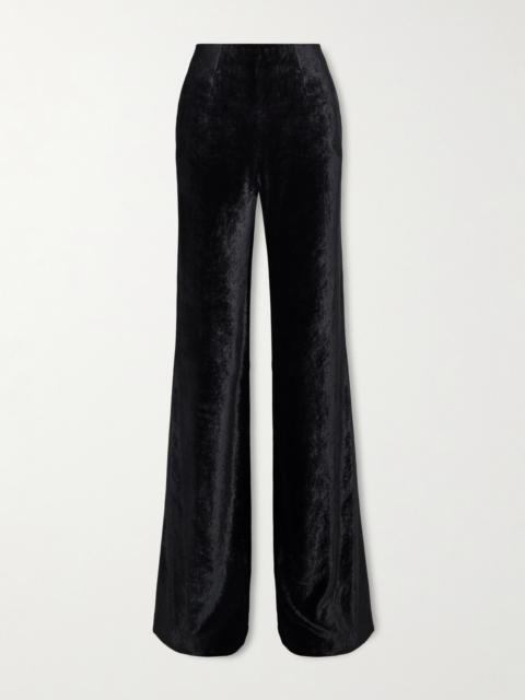 GALVAN Winter Sun Velvet Wide-leg Pants