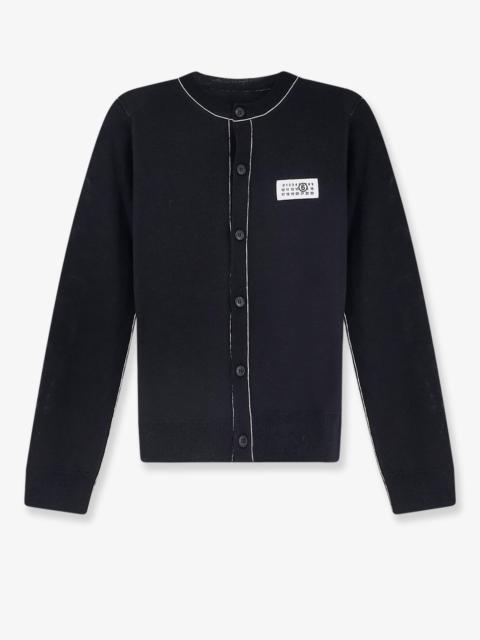 MM6 Maison Margiela Mm6 Maison Margiela Wool Blend Cardigan With Front Numeric Detail