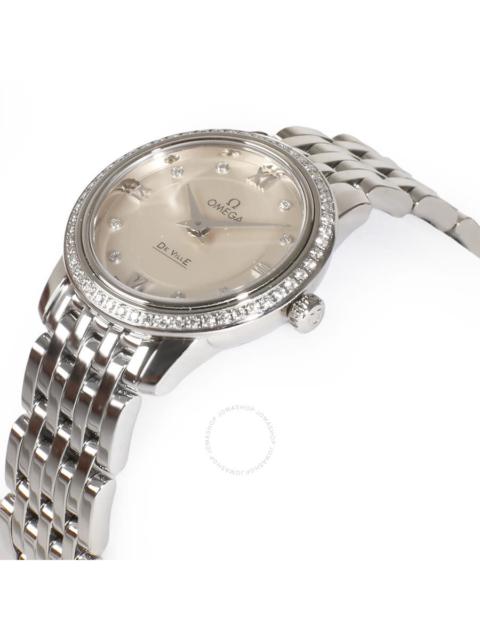 OMEGA Pre-owned Omega De Ville Prestige Diamond Silver Dial Ladies Watch 424.15.24.60.52.001