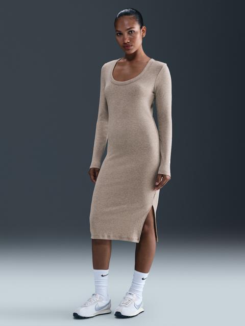 Nike Nike Sportswear Chill Knit Women's Tight Long-Sleeve Midi Mini-Rib Dress