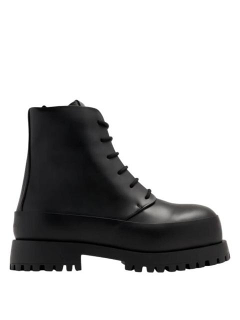 FERRAGAMO Ferragamo Fede Leather Combat Boots