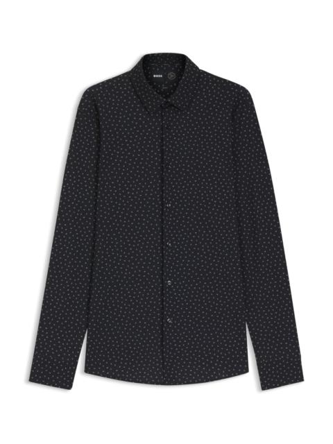 BOSS SLIM-FIT SHIRT IN PRINTED PERFORMANCE-STRETCH JERSEY