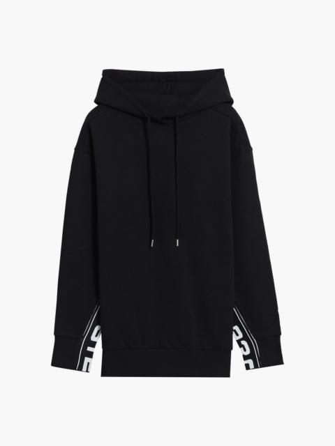 Stella McCartney Jacquard-trimmed cotton-fleece hoodie