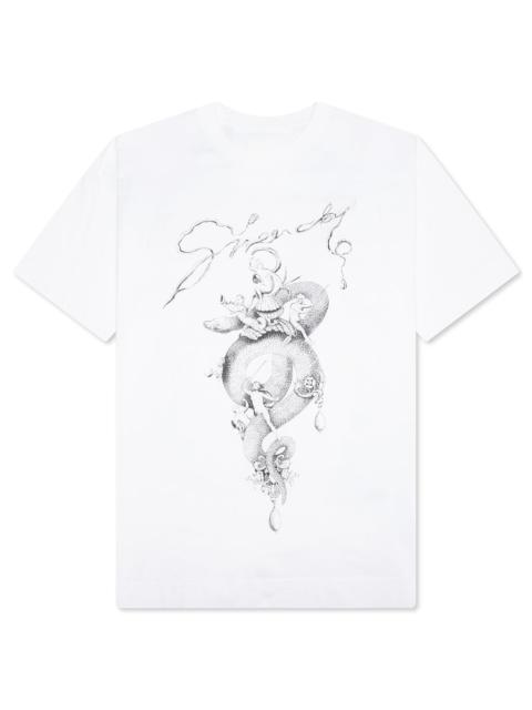 Givenchy CHANDELIER AND SNAKE PRINT T-SHIRT - WHITE