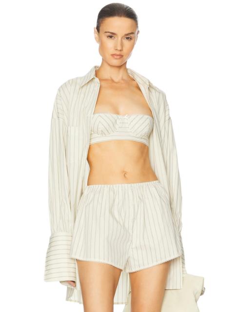 HELSA Pinstripe Poplin Bra