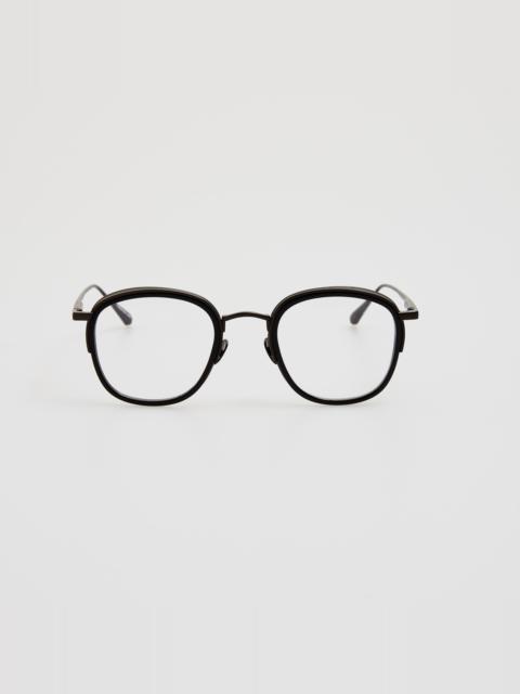 LINDA FARROW Aldrin Optical in Black and Matt Nickel