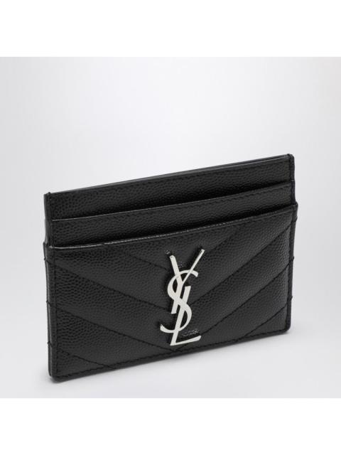 Saint Laurent Black Leather Card Holder Women