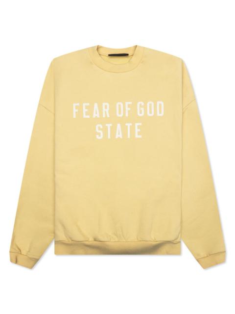ESSENTIALS HEAVY FLEECE CREWNECK - AMBER