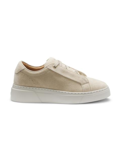 BOSS SUEDE TRAINERS WITH HIDDEN WEDGE
