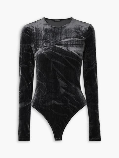 Other Designers The Wheeler stretch-velvet bodysuit