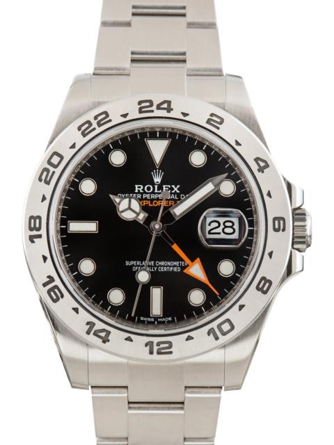 ROLEX Pre-Owned Steel Rolex Explorer II Black Dial Ref 216570