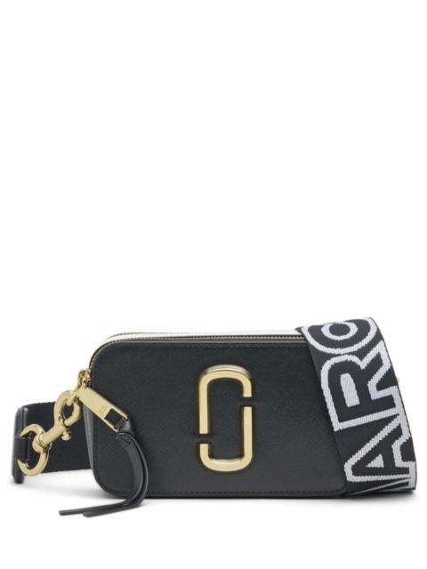Marc Jacobs Women 'The Snapshot' Black Shoulder Bag With Metal Logo At The Front In Leather Woman