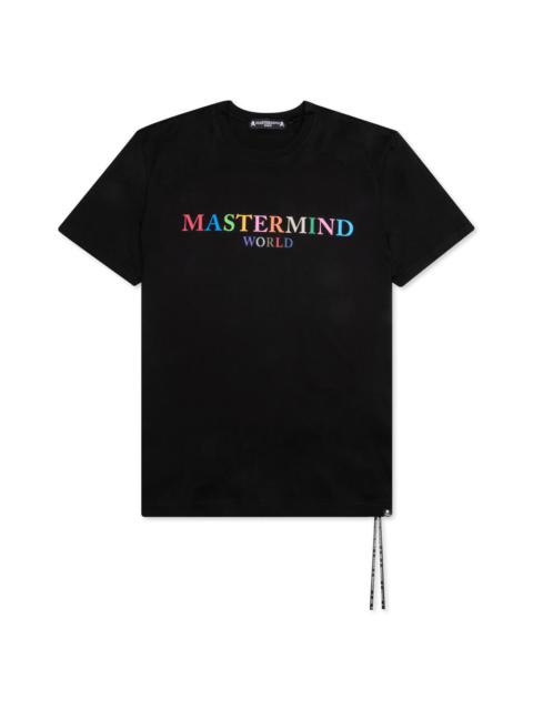 MASTERMIND WORLD MASTERMIND WORLD COLORED LOGO T-SHIRT - BLACK