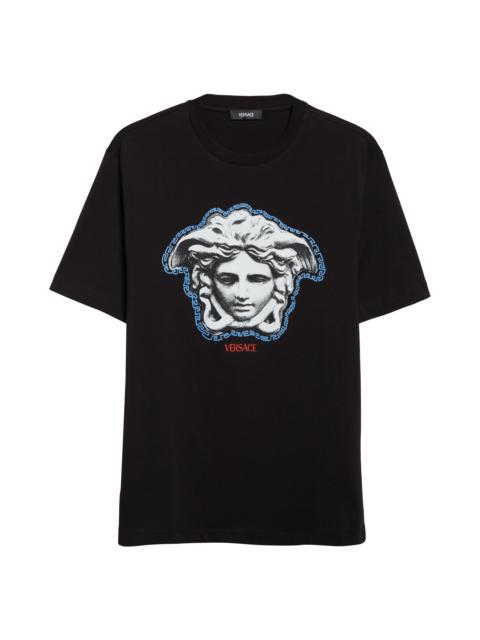 VERSACE Versace La Greca Medusa Cotton Jersey Graphic T-Shirt in Black at Nordstrom