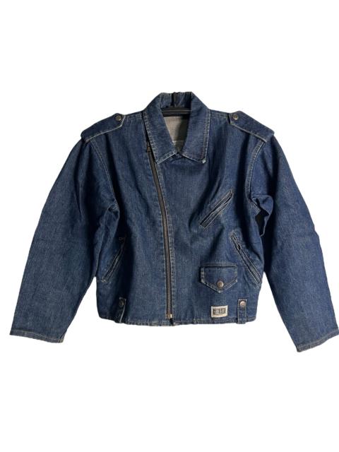 Other Designers 🔥RARE🔥Vintage Gianfranco Ferre Cross Zipper Denim Jacket