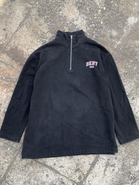Other Designers Streetwear - Vintage Faded DKNY Half Zip Sweater