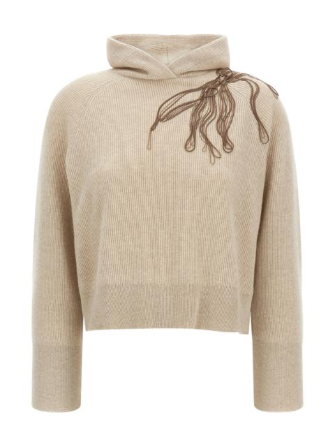 Brunello Cucinelli 'Shiny Flower Embroidery' sweater