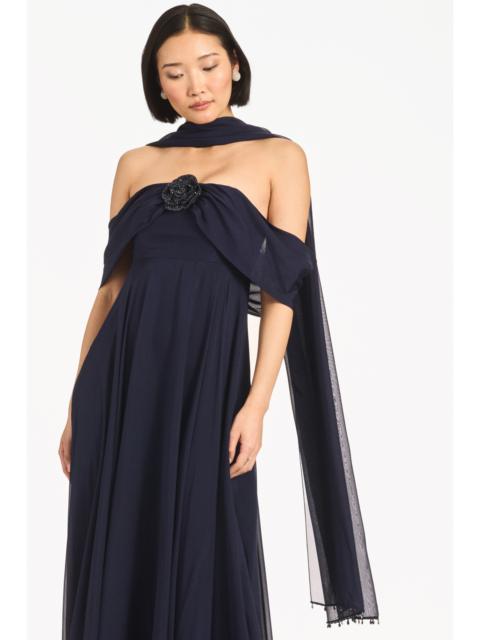 SACHIN & BABI EMBELLISHED EMMY SCARF - MIDNIGHT