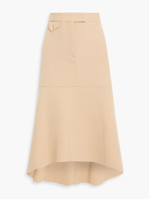 DEREK LAM 10 CROSBY Nicolette asymmetric crepe midi skirt