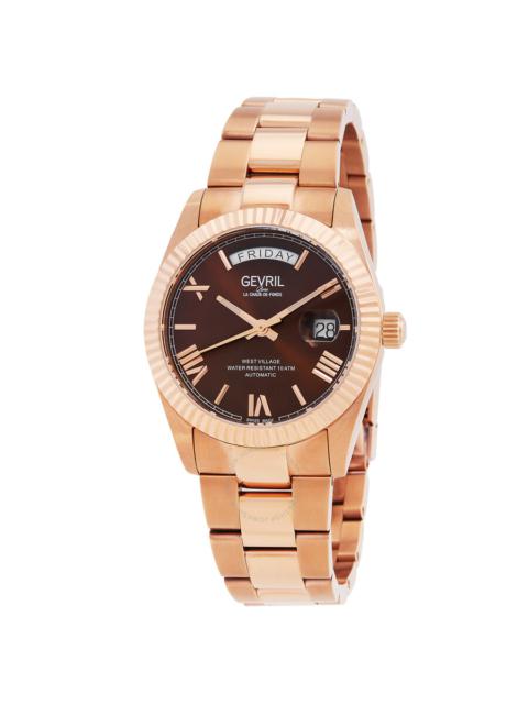 Other Designers Gevril West Village Brown Dial Men's Watch 48953B