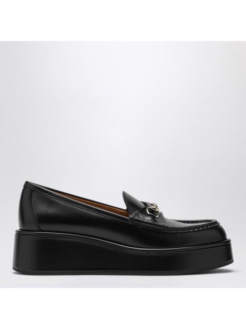 Gucci Black Loafer With Platform And Horsebitt Women
