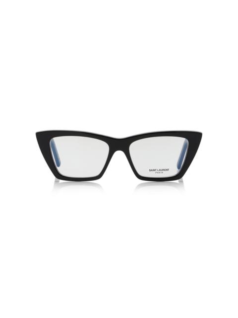 SAINT LAURENT Mica Cat-Eye Acetate Glasses black