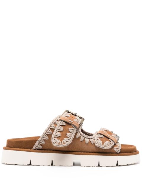 Mou - Mou Sandals Leather Brown