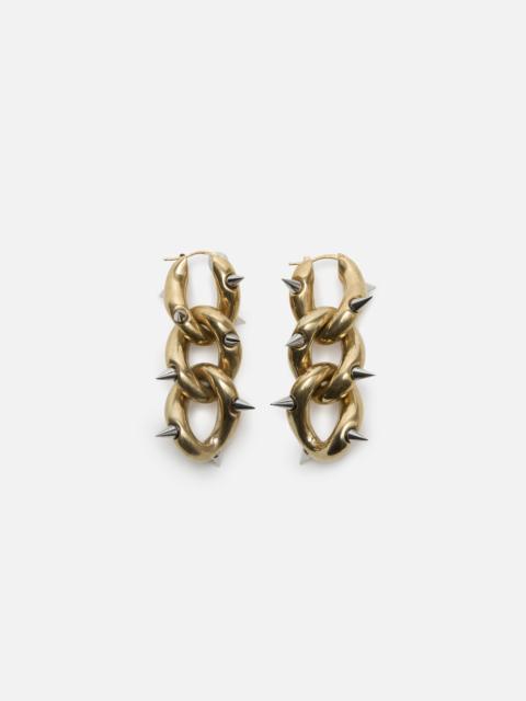 Acne Studios Chunky chain earrings - Semi matt gold/Silver