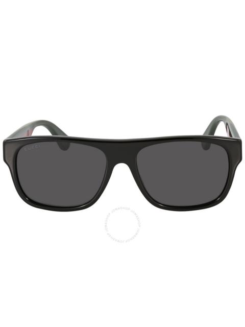 GUCCI Gucci Grey Square Men's Sunglasses GG0341S 001 56