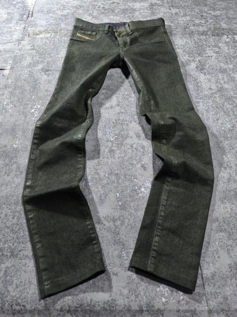 Diesel Diesel Livier Sp Jeans Waxed Coated Slime Green Skinny
