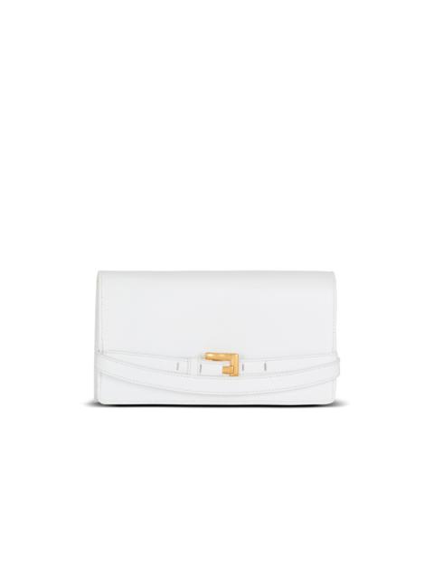 Balmain Shuffle calfskin wallet with chain