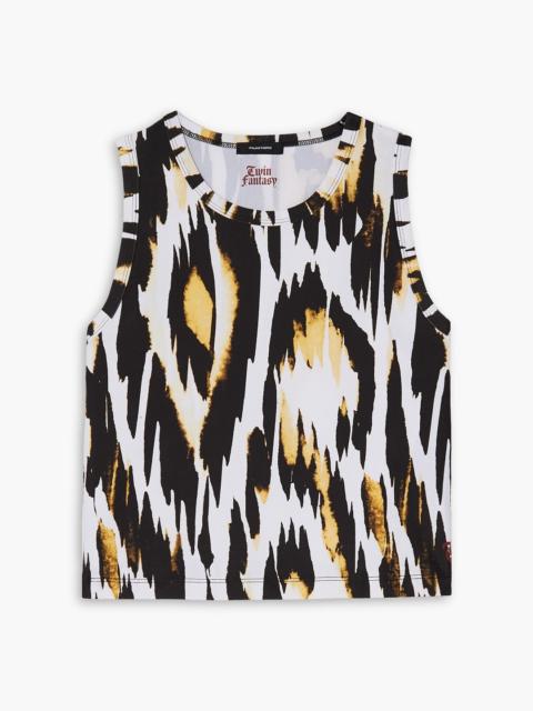Other Designers Cropped printed stretch tank
