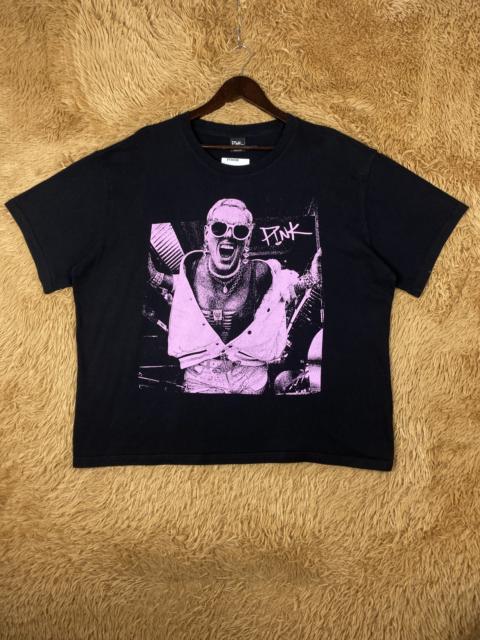 Other Designers Vintage Pink Band Tees Short Sleeve T-Shirts PT0080