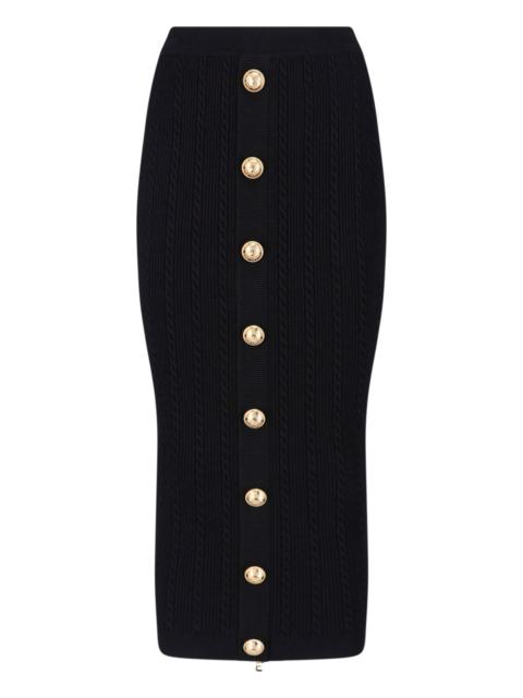 Balmain KNIT MIDI SKIRT