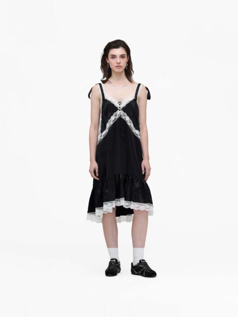 Marc Jacobs SATIN LACE SLIP MIDI DRESS