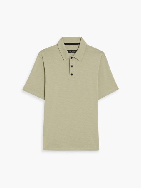 rag & bone Slub cotton-jersey polo shirt