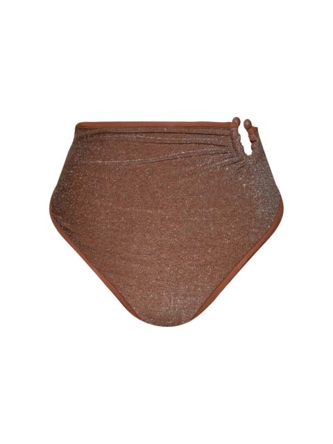Johanna Ortiz Taita Shimmering Bikini Bottom brown
