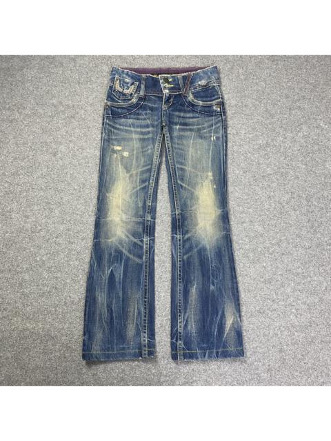 Other Designers Vintage - FEATHER DESIGN VINTAGE RED PEPPER FLARE BOOTCUT DENIM JEANS